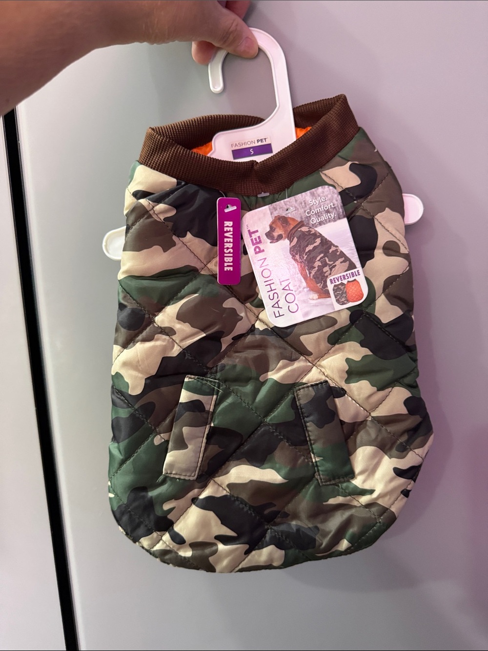 Fashion Pet Reversible Camouflage Dog Coat - Green Camo